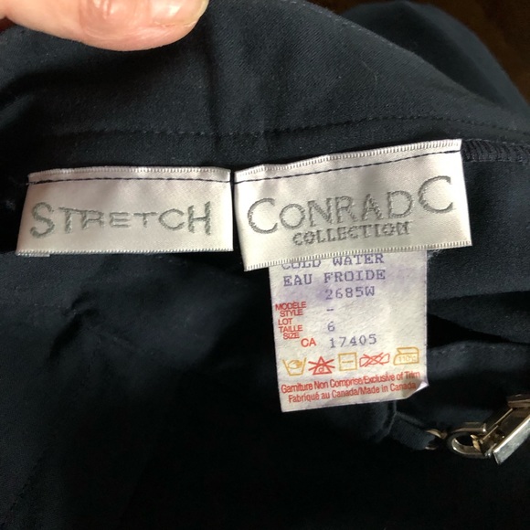 Conrad C collection deep navy tailored classic pant - Picture 3 of 3
